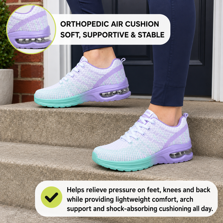 Everyday women's comfort sneakers, orthopedic design & air cushion for long-lasting wear.