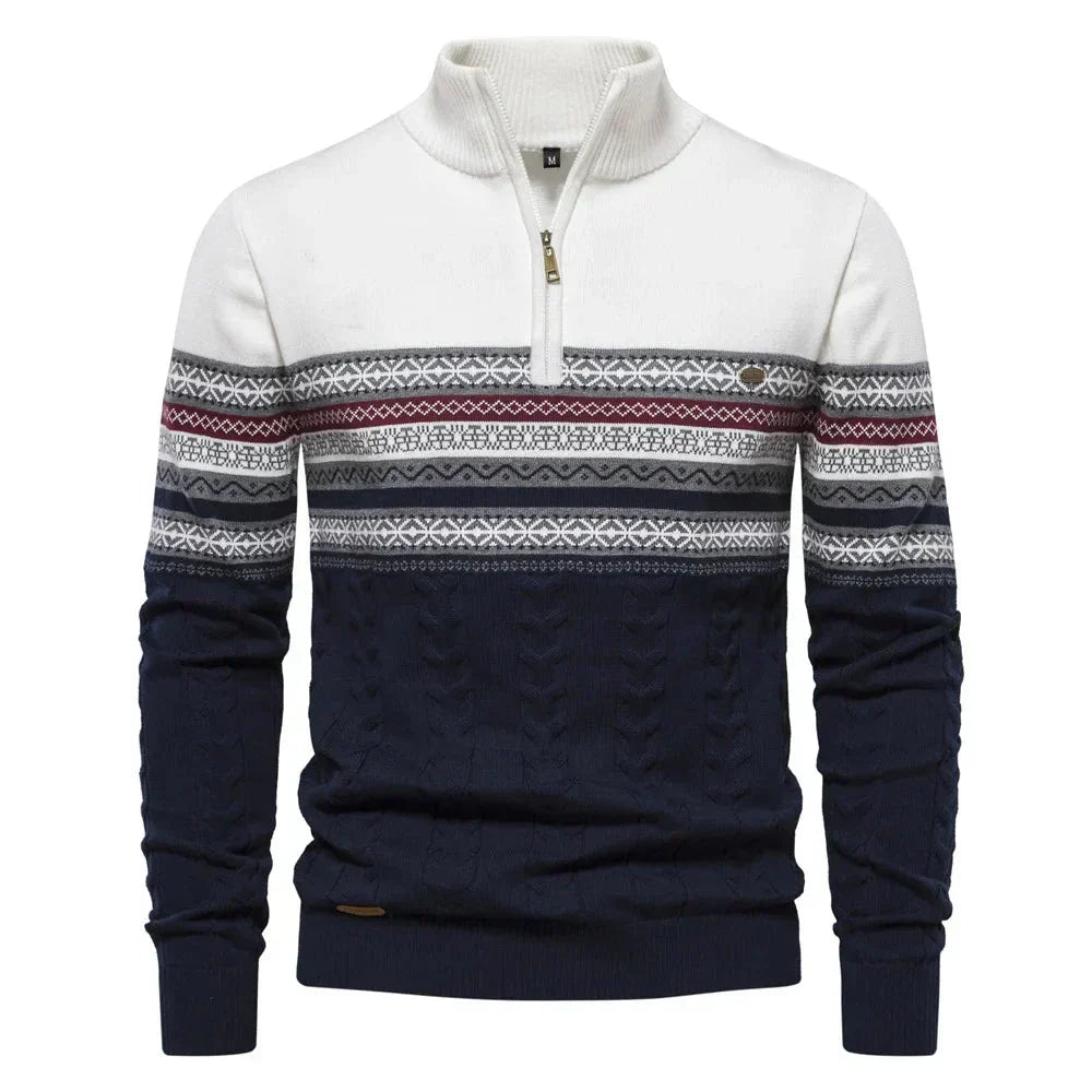 Men's classic knit sweater, warm and elegant, perfect for versatile everyday and office wear.