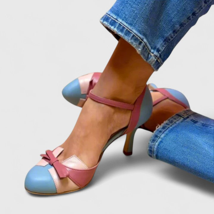 Comfortable women's pink orthopedic high heels. Elegant design provides foot pain relief & excellent posture support.