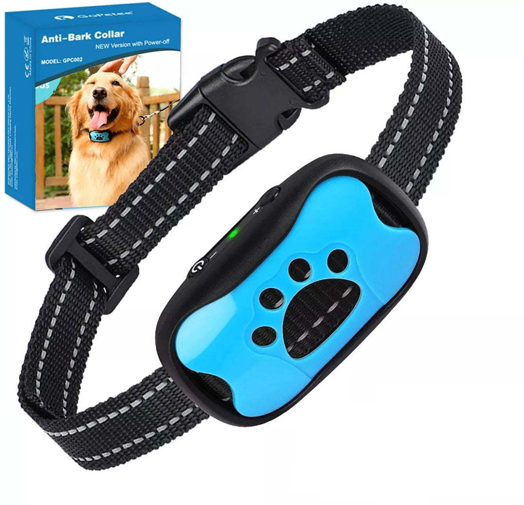 Gentle humane anti-bark dog collar for effective pet training & bark control. Safe sound collar for a quiet home.