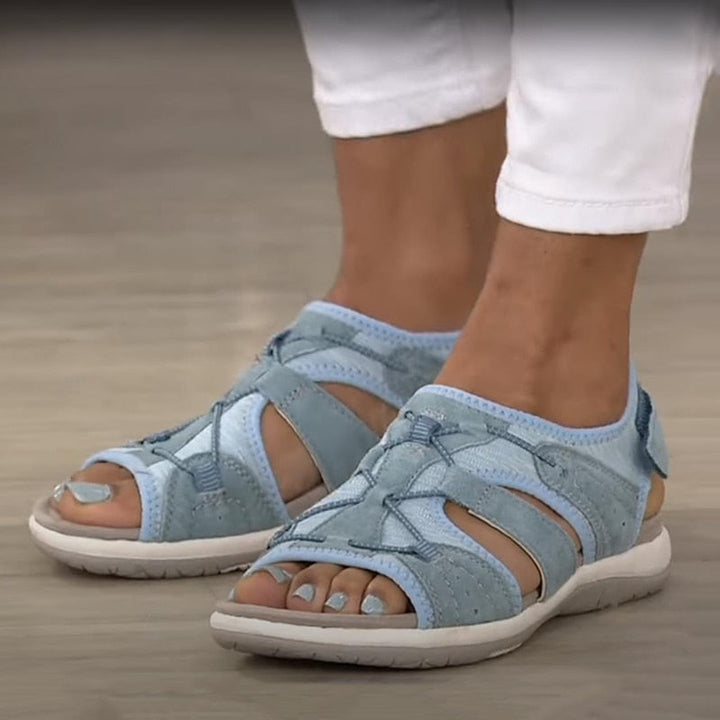 Supportive women's sandals with cushioned sole, perfect for walking and beach activities.