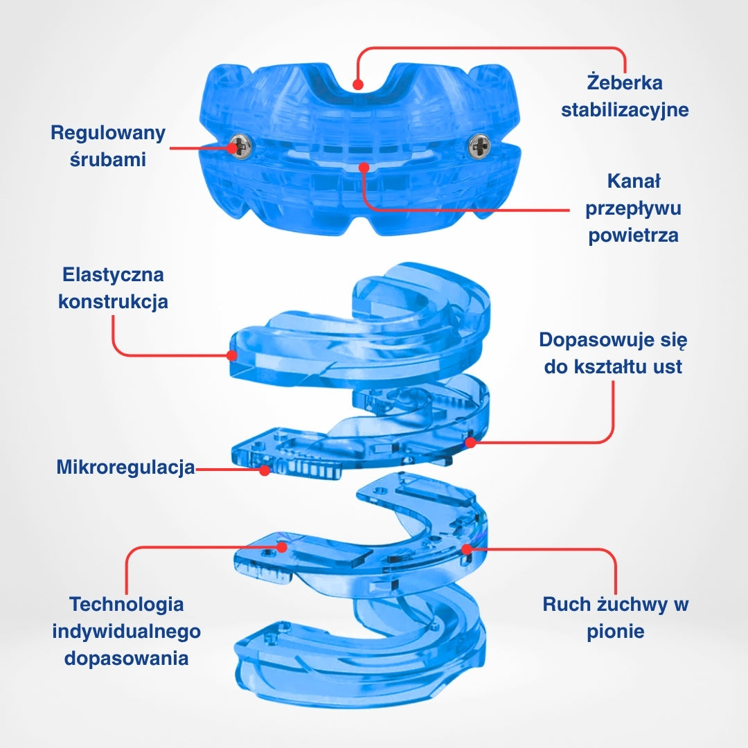 BPA-free & reusable anti-snoring mouth guard for sleep apnea. Promotes healthy breathing and peaceful sleep.