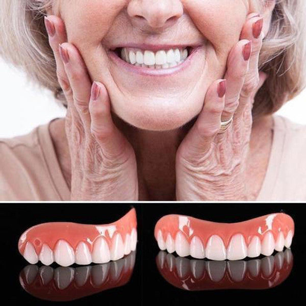 Adjustable at-home dental veneers for a perfect, confident smile. Comfortable oral care cosmetic teeth.