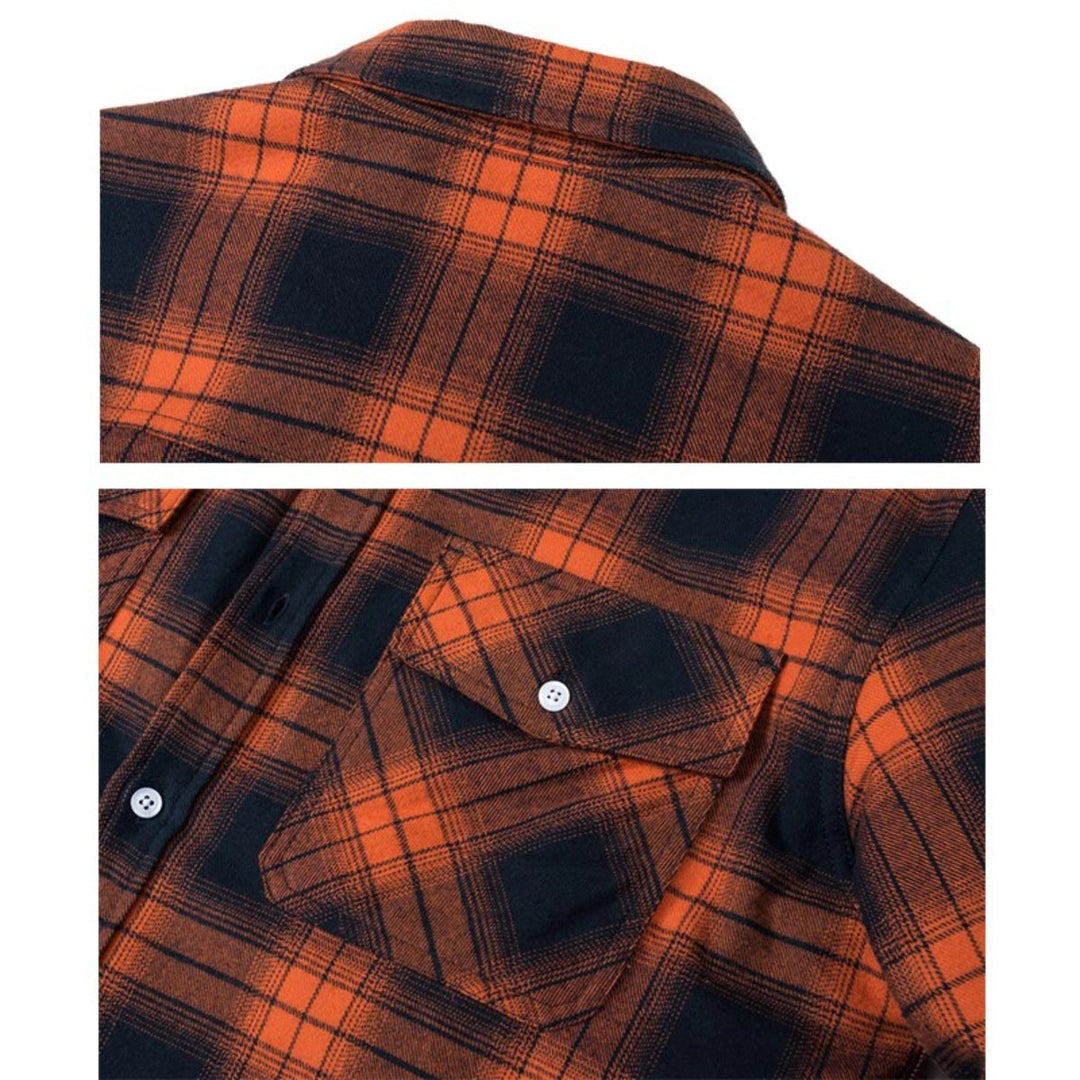 Insulated men's plaid shacket jacket, a cozy layer for cold winter warmth.