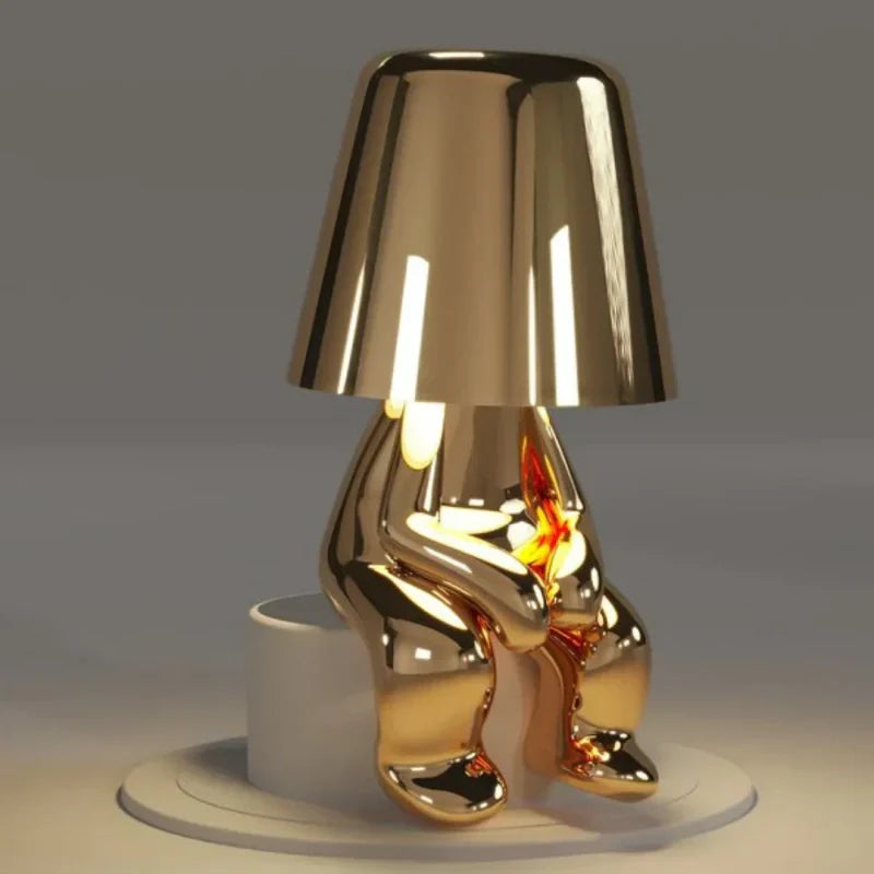 Unique gift: Artistic figurine LED lamp. Portable, dimmable, and a beautiful accent light.