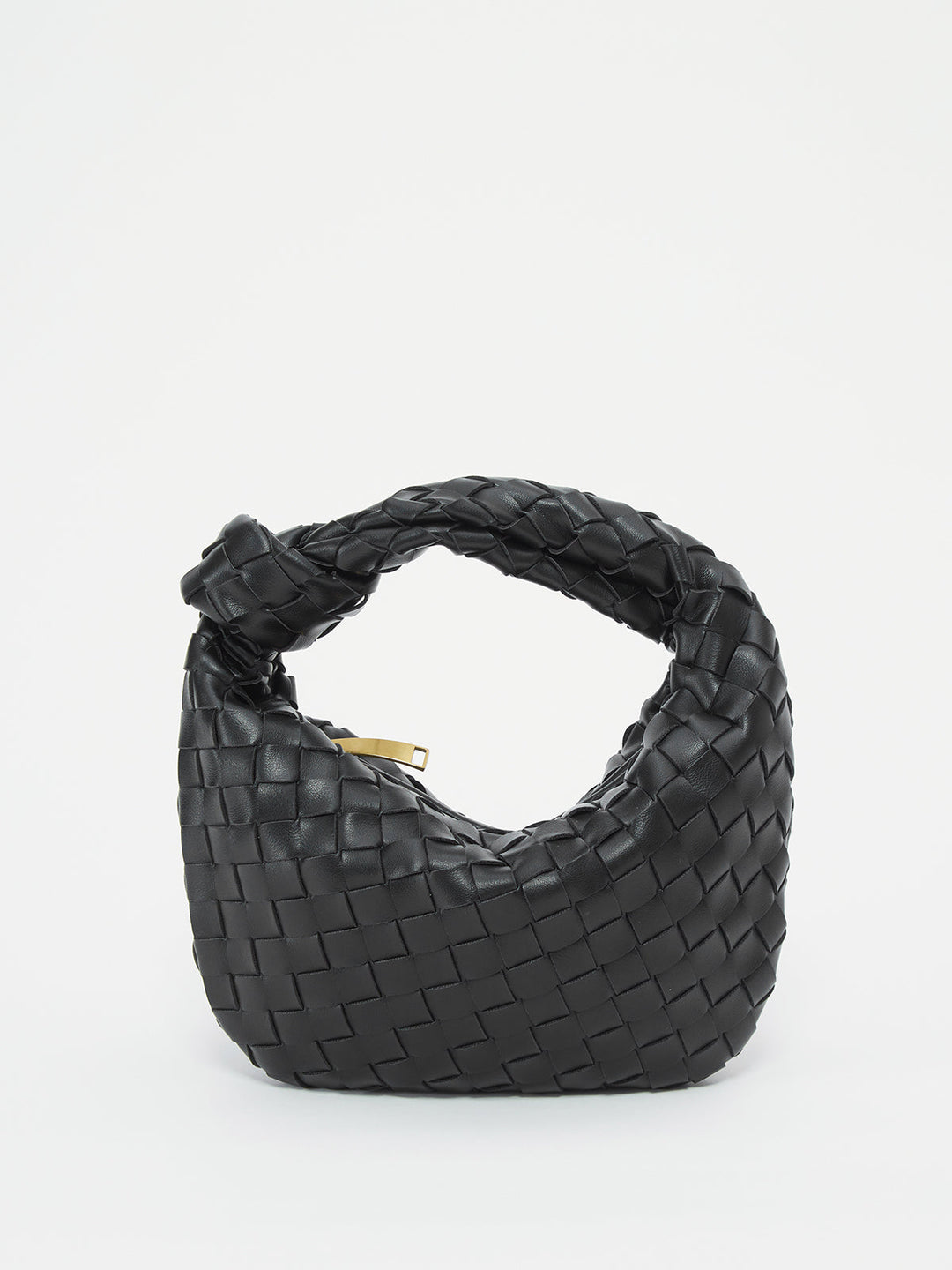Stylish women's braided knot handle shoulder bag, a fashionable and versatile accessory.