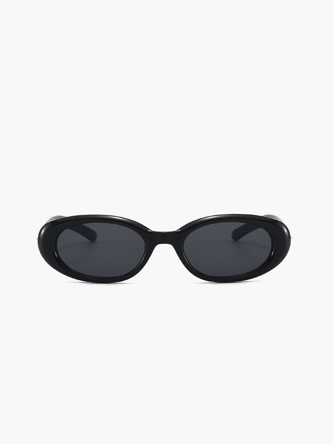 Stylish women's black retro oval sunglasses. Fashionable eyewear offering excellent UV protection.