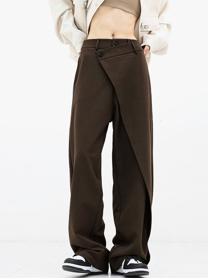 Women's modern asymmetrical trousers, perfect for an effortlessly stylish look.