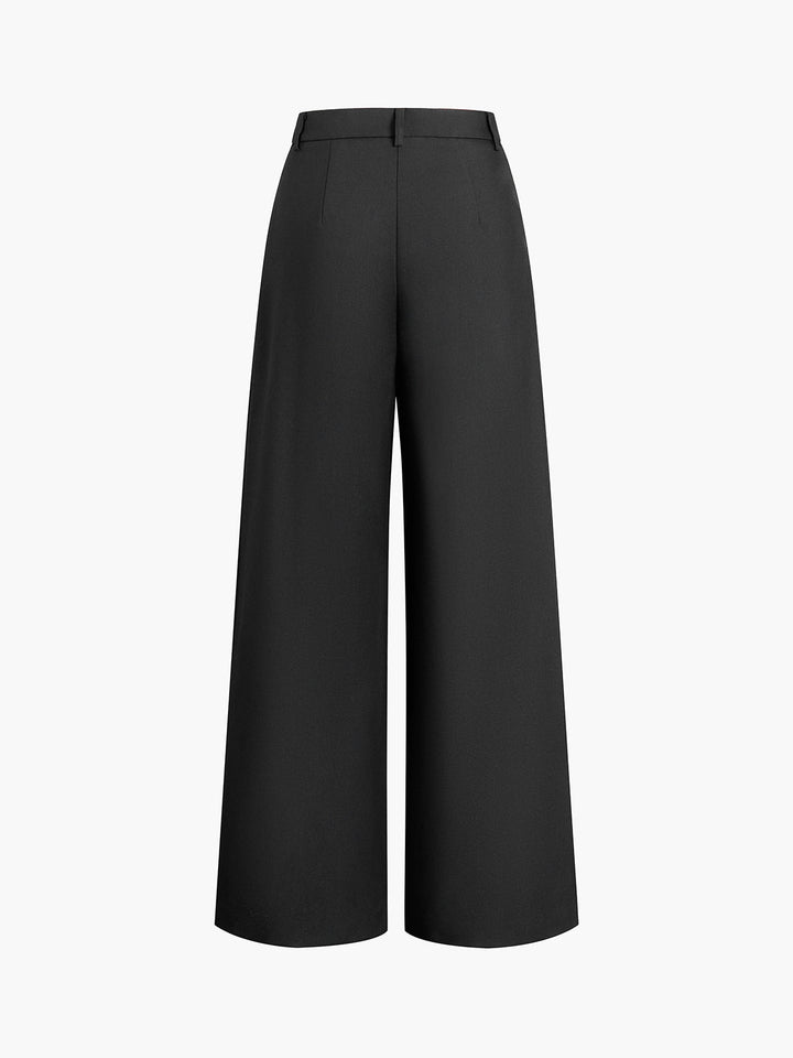 Flowy high-waist wide-leg trousers for women, comfortable and chic for any occasion.