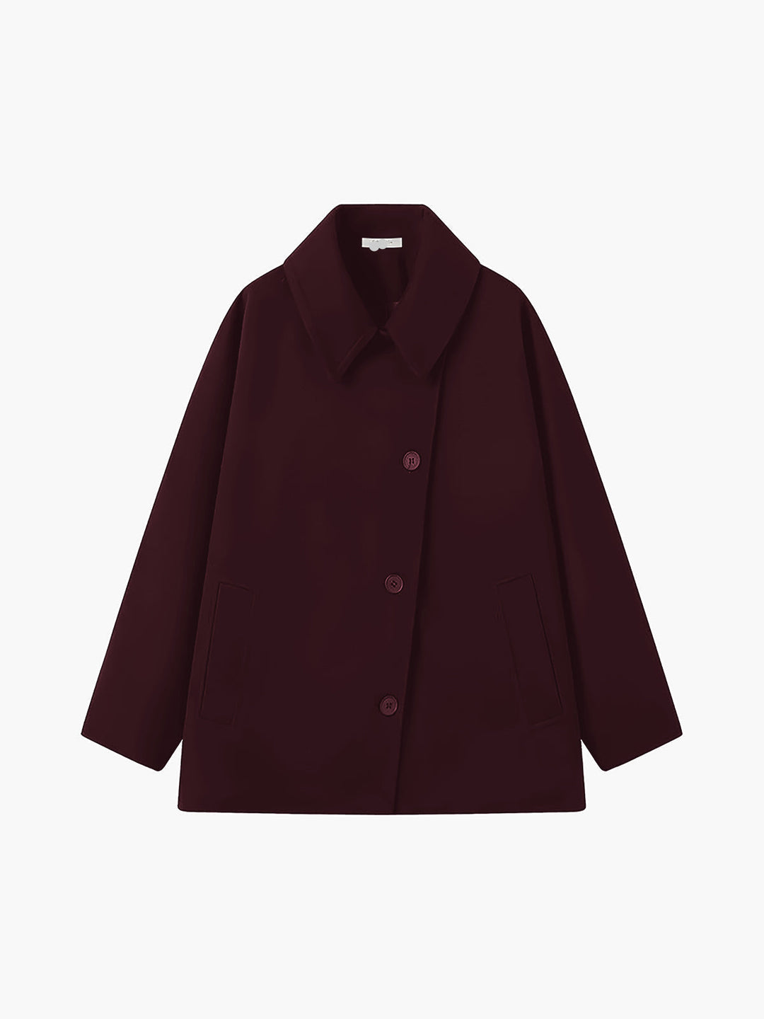 Elegant women's lapel overcoat, ideal for professional chic or casual sophisticated autumn outerwear.