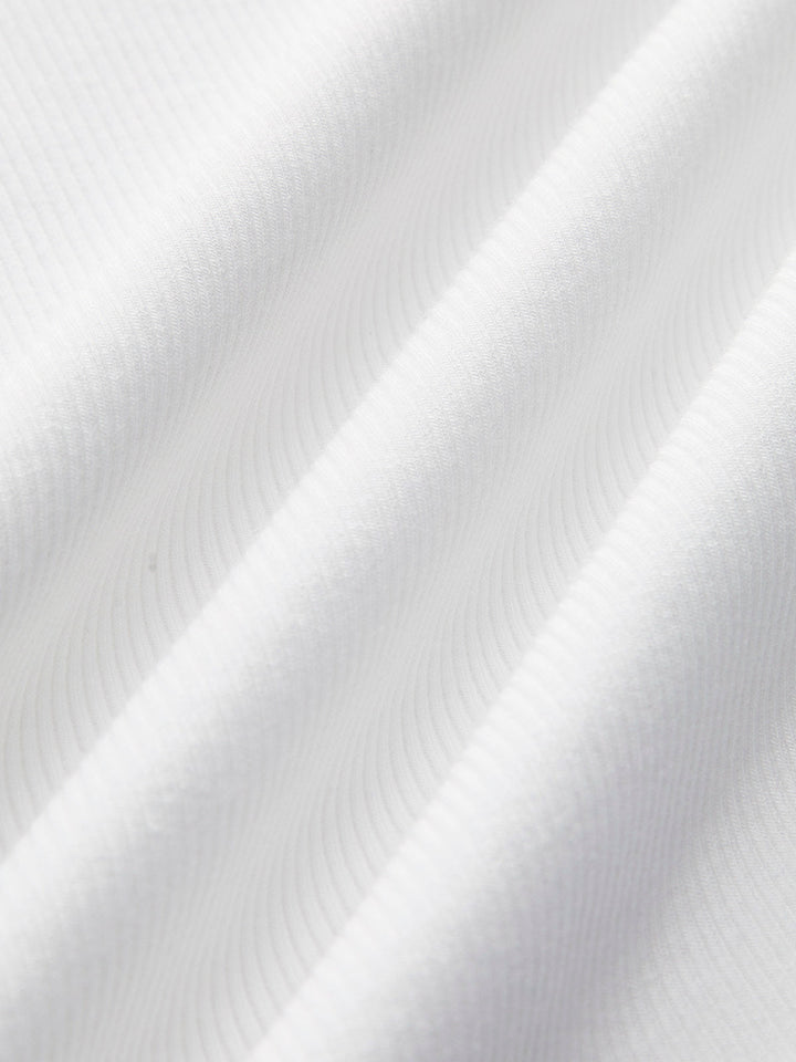Casual women's high-neck ribbed crop tank top, a comfortable fitted sleeveless piece for summer.