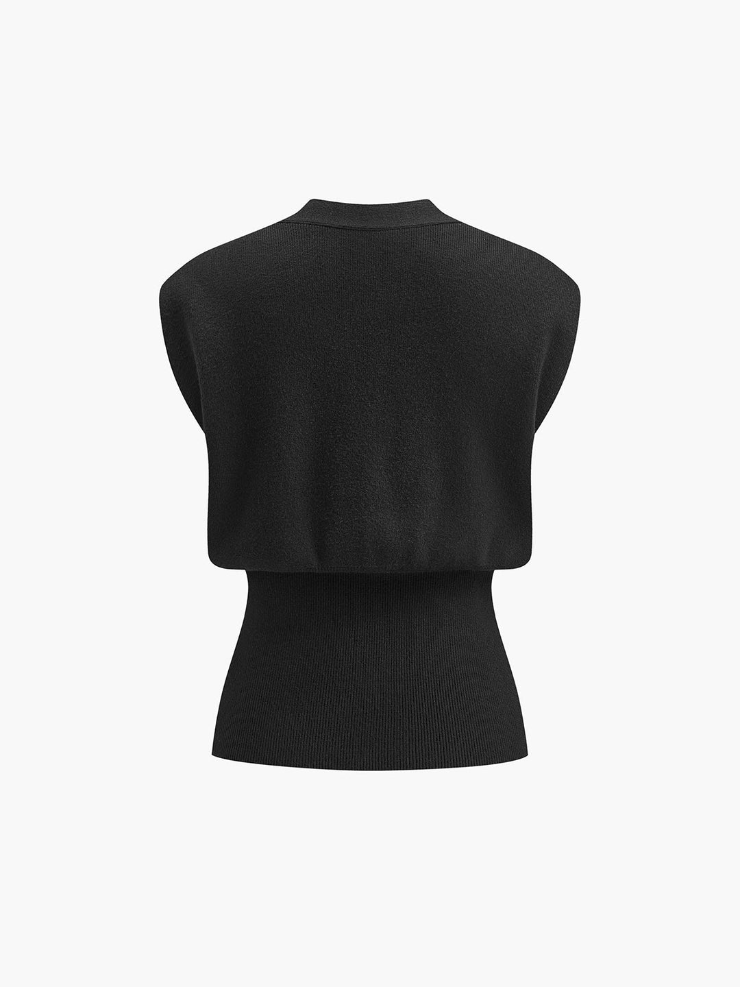 Classic women's V-neck buttoned sweater vest, perfect for adding a preppy touch to any layered outfit.