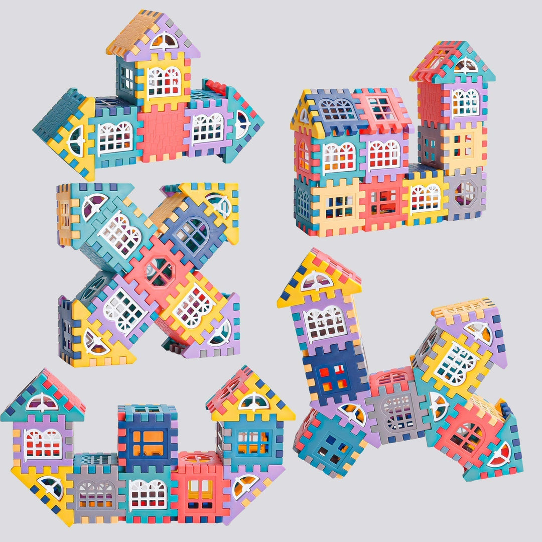 Interlocking building blocks for kids, sparking imagination & fostering hands-on creative play.