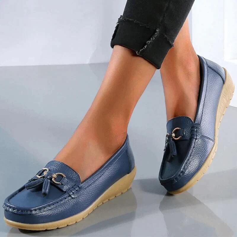 Women's Slip-On Loafers with Tassel Detail