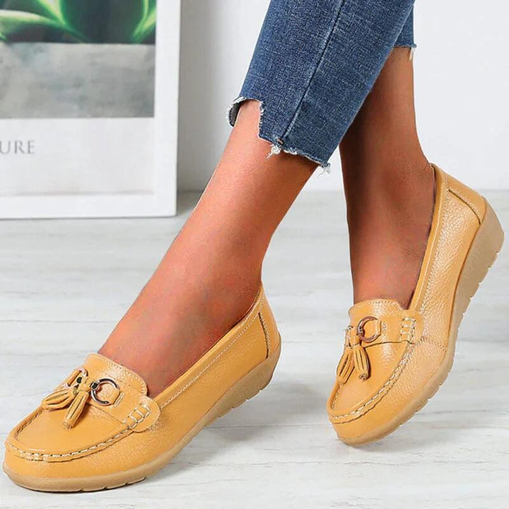 Women's Slip-On Loafers with Tassel Detail