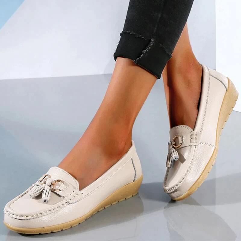 Women's Slip-On Loafers with Tassel Detail