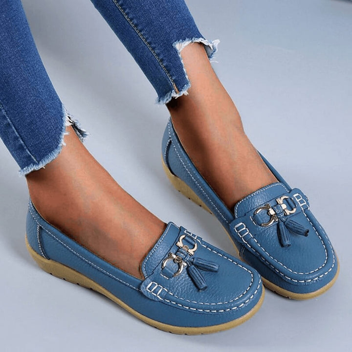 Women's Slip-On Loafers with Tassel Detail