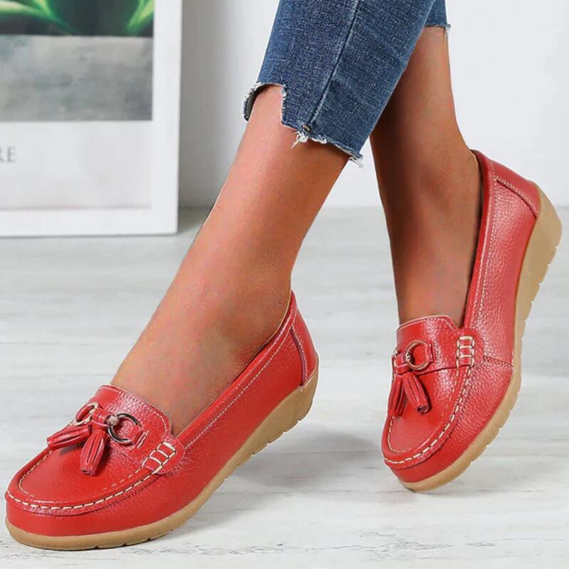 Women's Slip-On Loafers with Tassel Detail