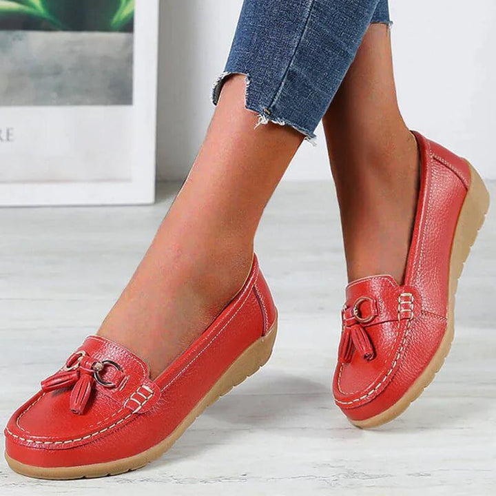 Women's Slip-On Loafers with Tassel Detail