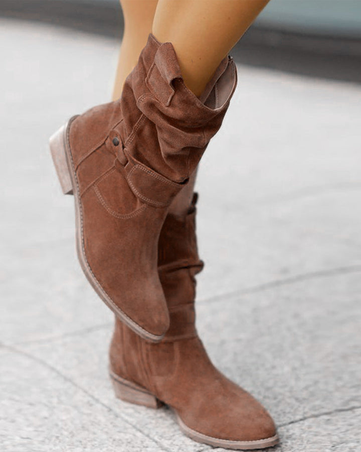 Classic women's side-zip ankle boots, low heel for ultimate comfort & timeless style.