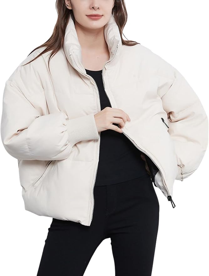 Everyday women's quilted puffer jacket, comfortable & stylish winter outerwear.