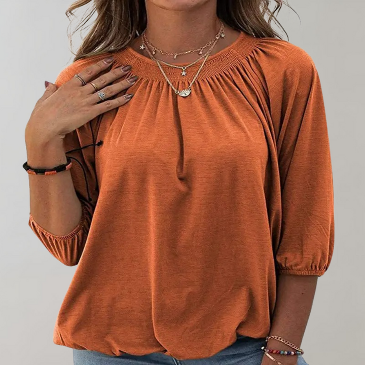 Soft women's everyday t-shirt, short sleeve, a stylish & comfortable spring/summer top.