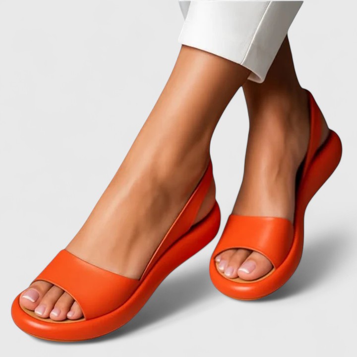 Women's Peep Toe Slingback Flatform Sandals