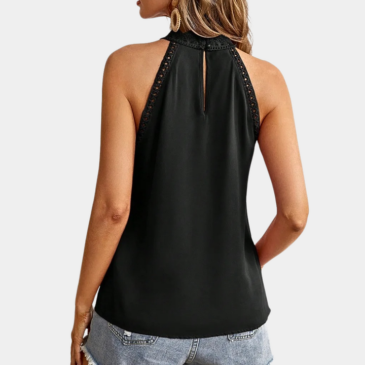 Women's Halter Neck Lace Top