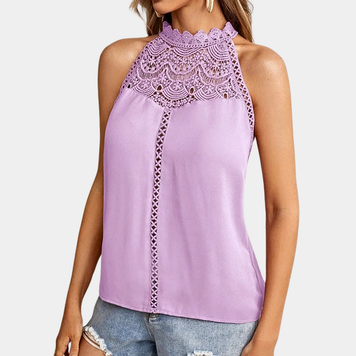 Women's Halter Neck Lace Top