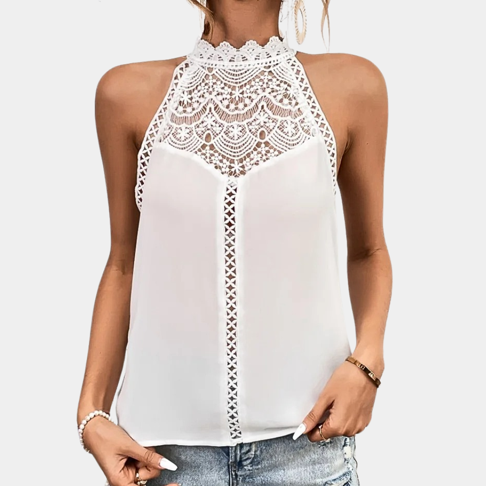Women's Halter Neck Lace Top