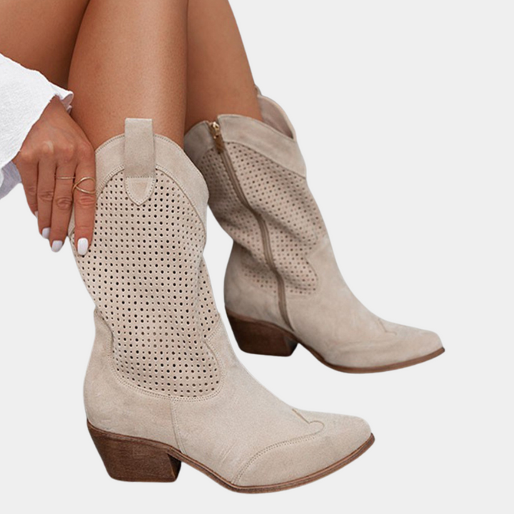 Versatile women's fashion boots, combining classic cowboy style with orthopedic comfort for casual elegance.