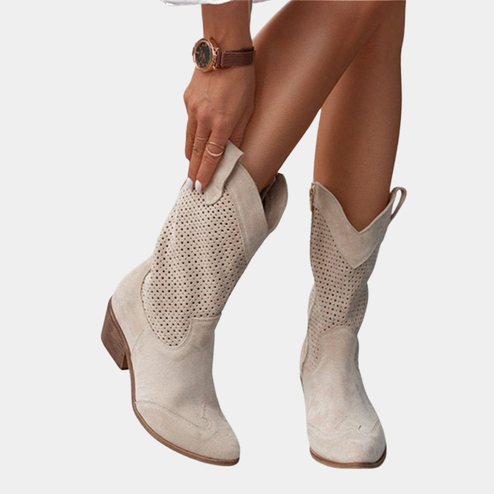 Stylish women's orthopedic cowboy boots, perfect for fashion-forward looks with ultimate foot comfort.