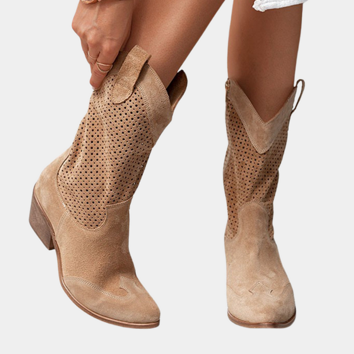 Elegant orthopedic cowboy boots for women, blending stylish design with superior foot support and comfort.