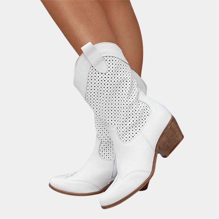 Women's orthopedic cowboy boots, stylish and comfortable western footwear with arch support for all-day wear.