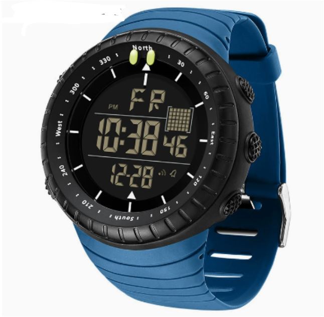 Henry Men's waterproof digital sports watch. Shockproof, tactical, LED display & stopwatch for outdoor adventures.