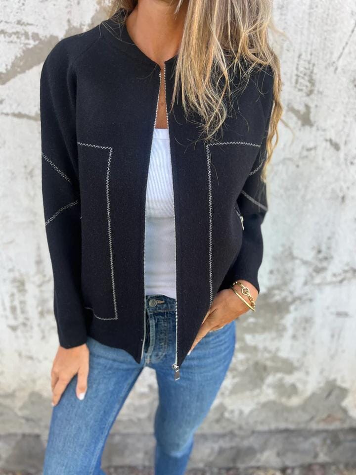 Everyday women's casual zip vest, ideal lightweight layering piece for all-season comfort.