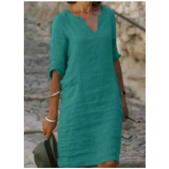 Summer women's midi dress, an elegant and comfortable wardrobe staple.
