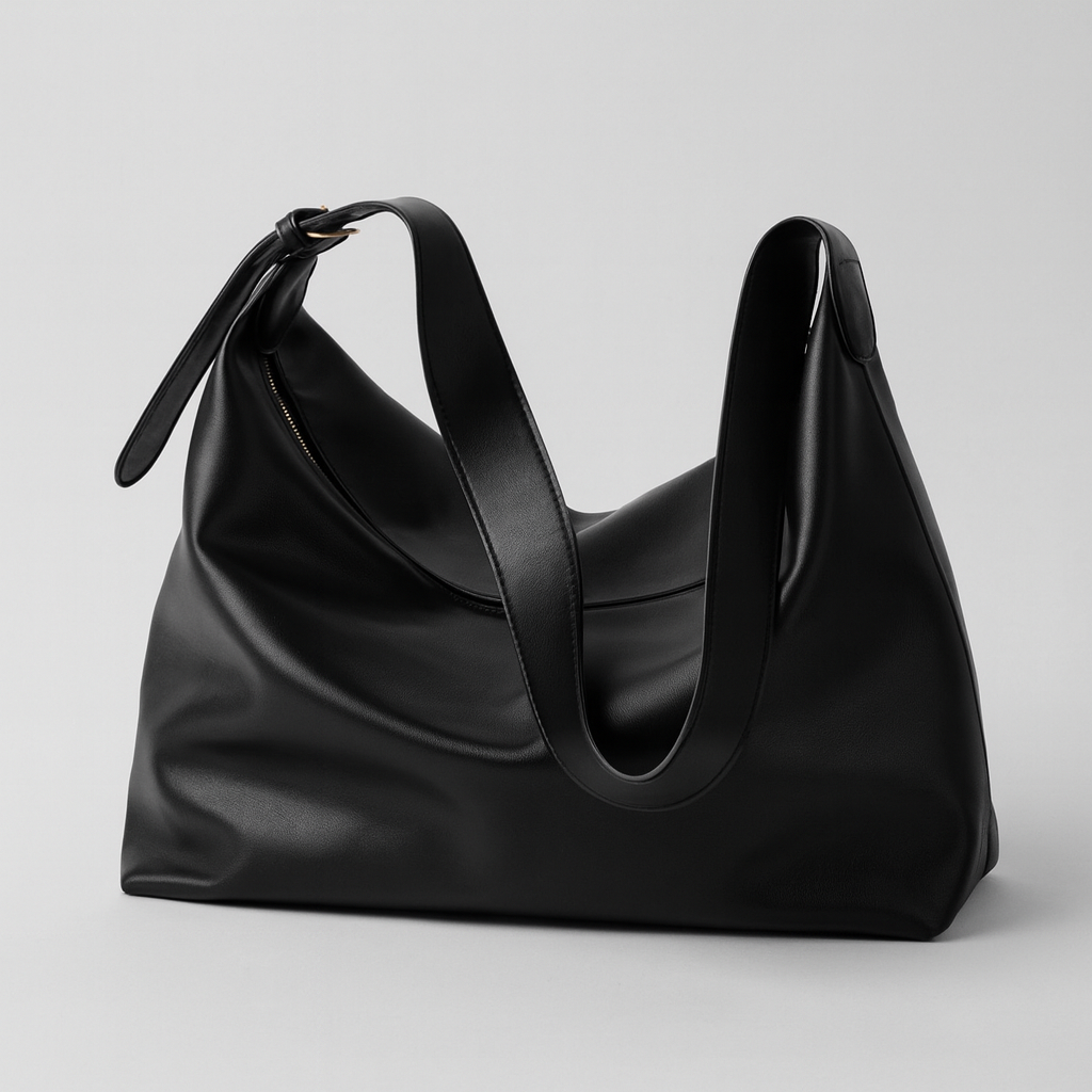 Women's stylish slouchy faux leather shoulder tote bag for everyday fashion.
