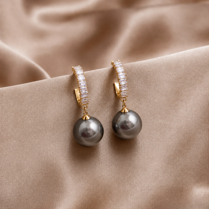 Pearl and Zirconia Earrings