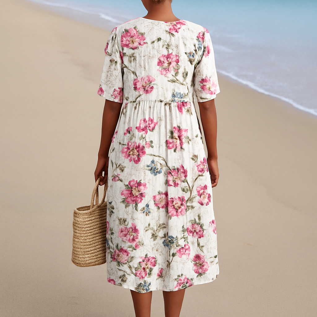 Women's Floral Print Midi Dress