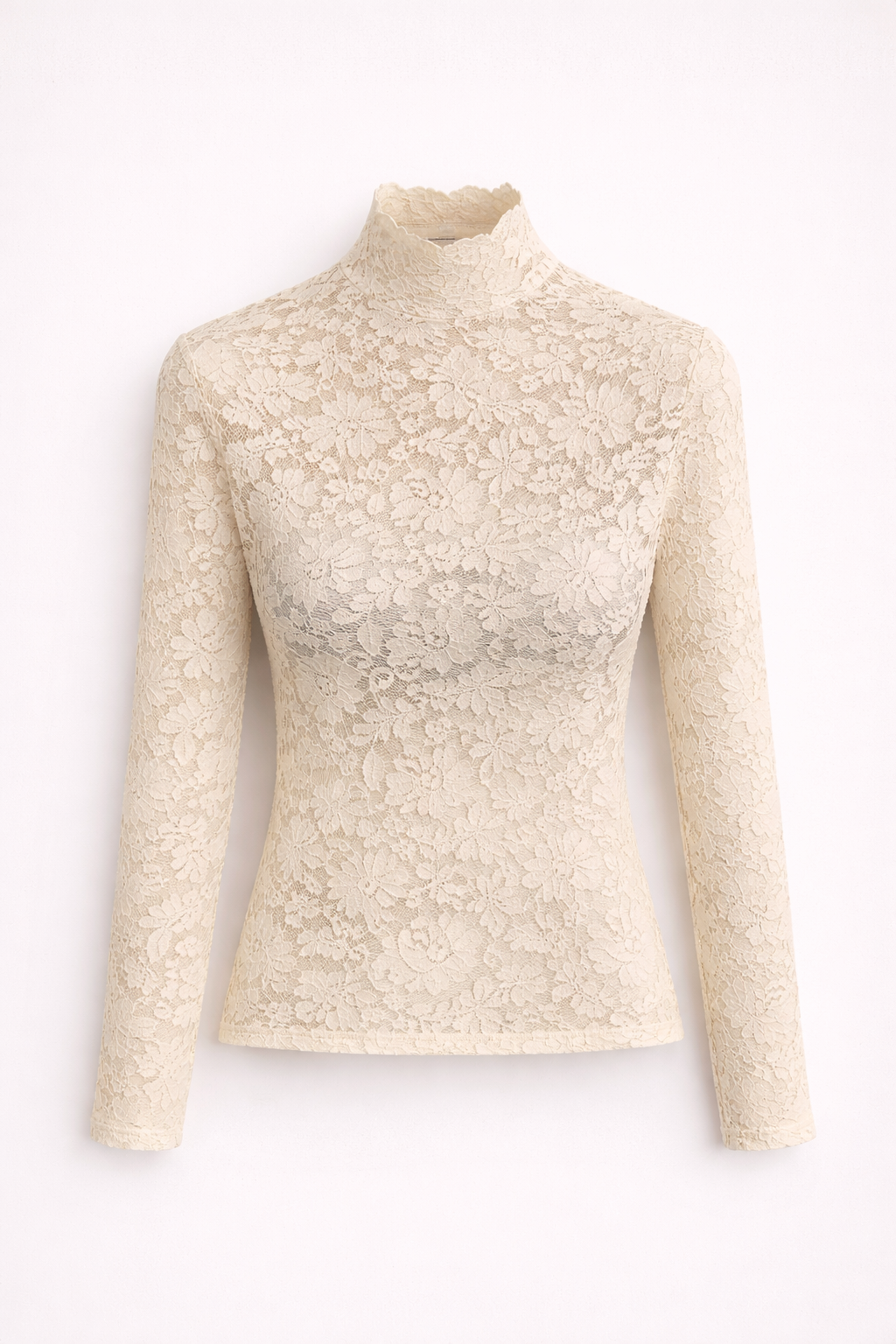 Chic fitted women's lace top with short sleeves. Versatile blouse for both professional and evening fashion.