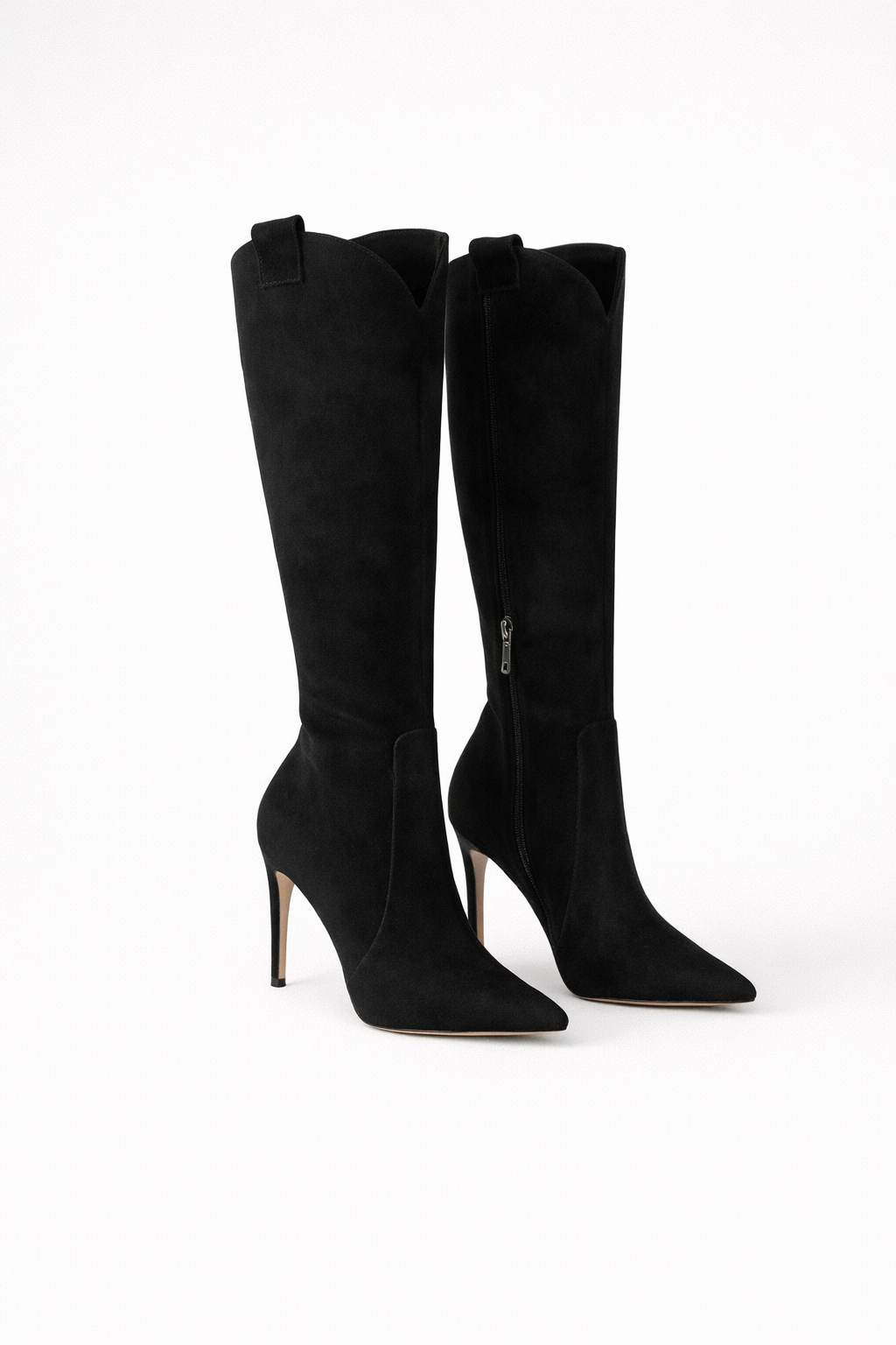 Women's dressy knee-high boots with an elegant high heel, perfect for formal occasions.