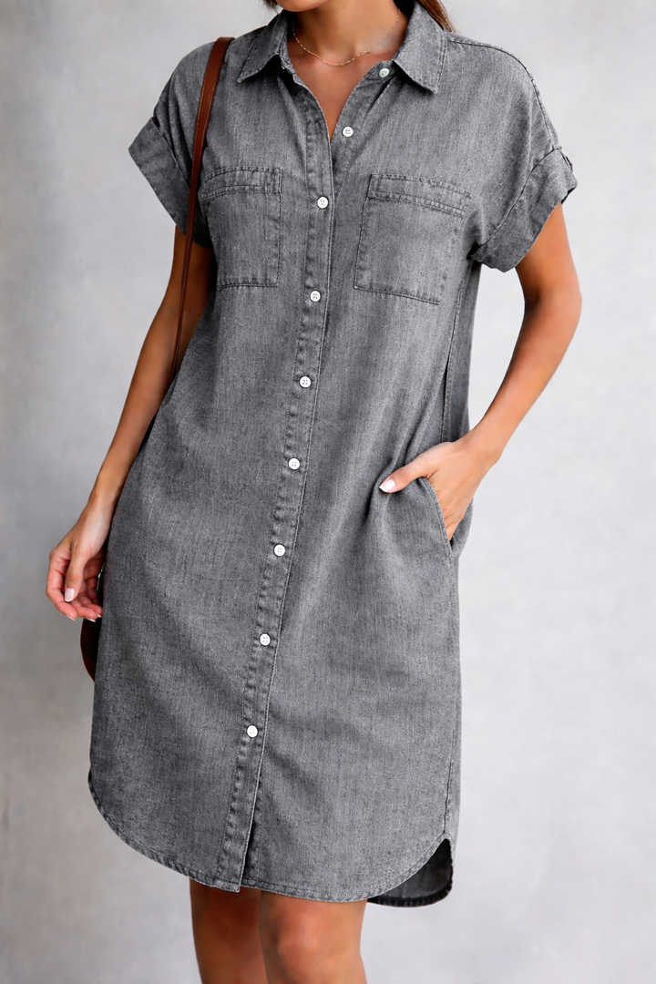 Elenore | Flattering Denim Dress