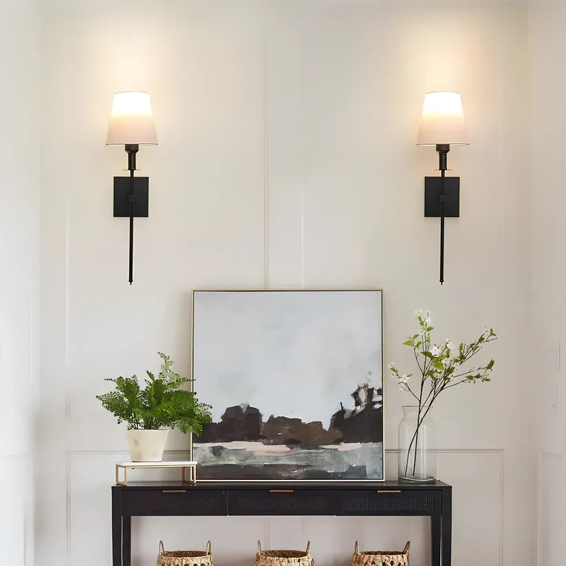 Dimmable LED wall light, cordless and modern, with 16 colors & remote to enhance any room.