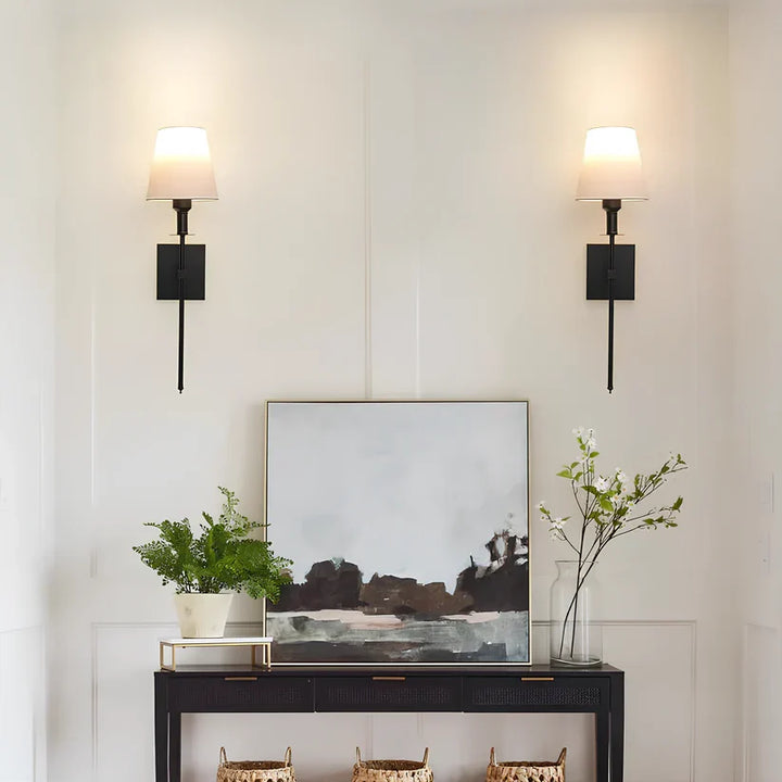 Dimmable LED wall light, cordless and modern, with 16 colors & remote to enhance any room.