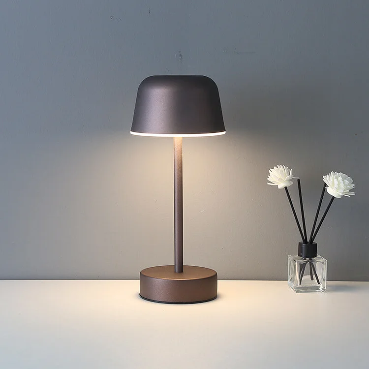 Contemporary cordless LED table lamp, dimmable, an ideal modern accent for home decor.