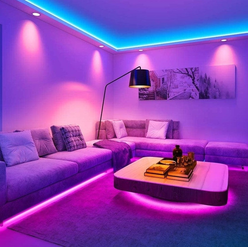 Waterproof RGB LED strip lights for versatile indoor and outdoor mood lighting, durable and color changing.