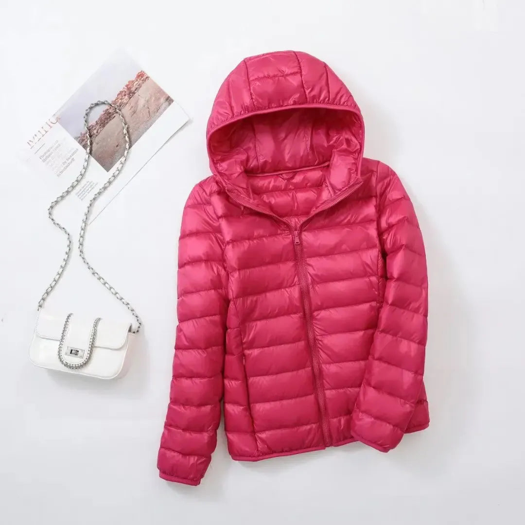 Ladies' active puffer jacket, offering warmth, modern style, and everyday winter versatility.