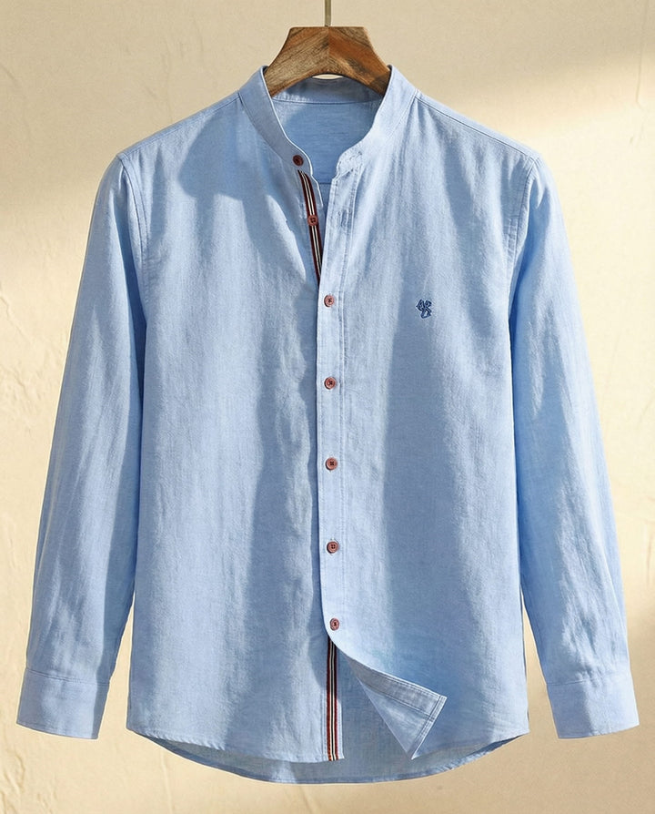 Men's stylish breathable long sleeve shirt, perfect for everyday wear and smart casual occasions.