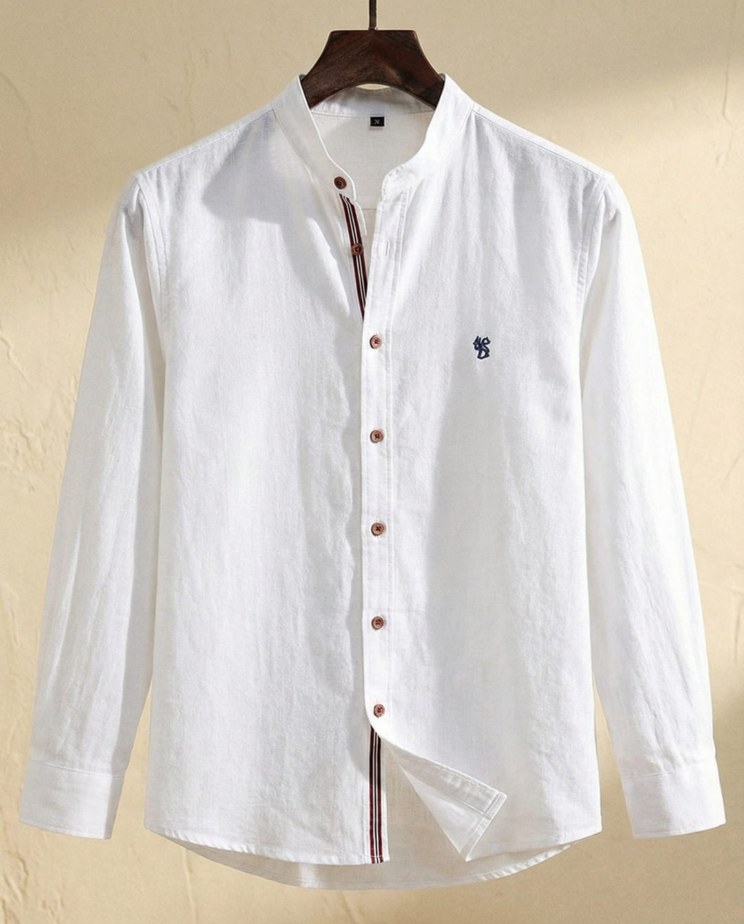 Versatile men's button-down long sleeve shirt, suitable for professional attire and casual fashion.